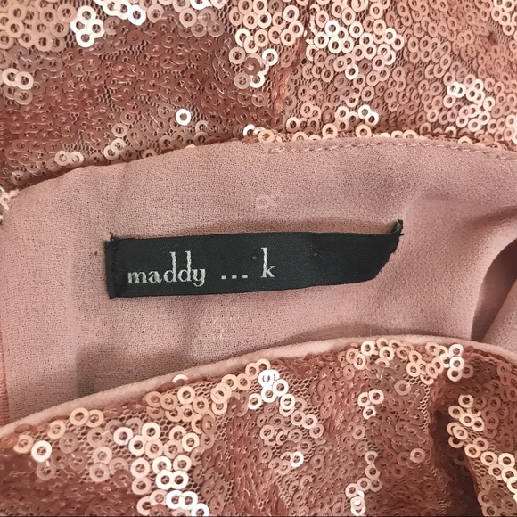 MADDY K - Pink Mini Sequined Party Dress - Picture 15 of 16